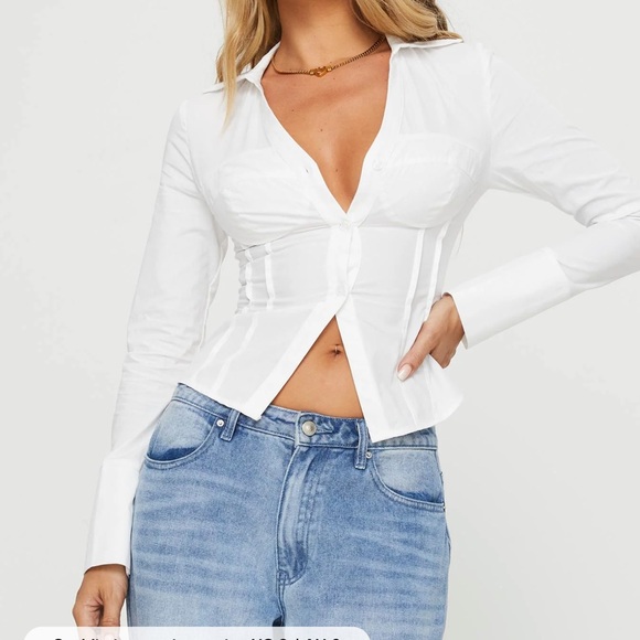 Princess Polly Zifa Shirt - White - Picture 3 of 11